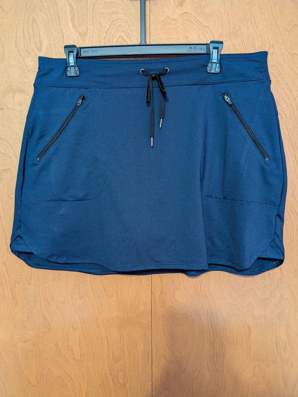 Tek Gear On-The-Go Navy Blue Athletic Skort Drawstring Pocket Skirt